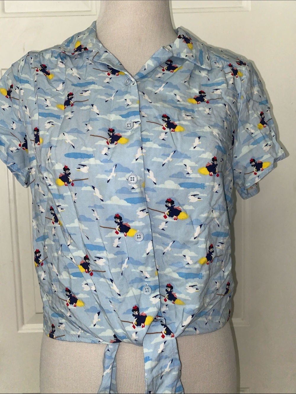 Her Universe Studio Ghibli Kiki’s Delivery Service Print Tie up Top Large